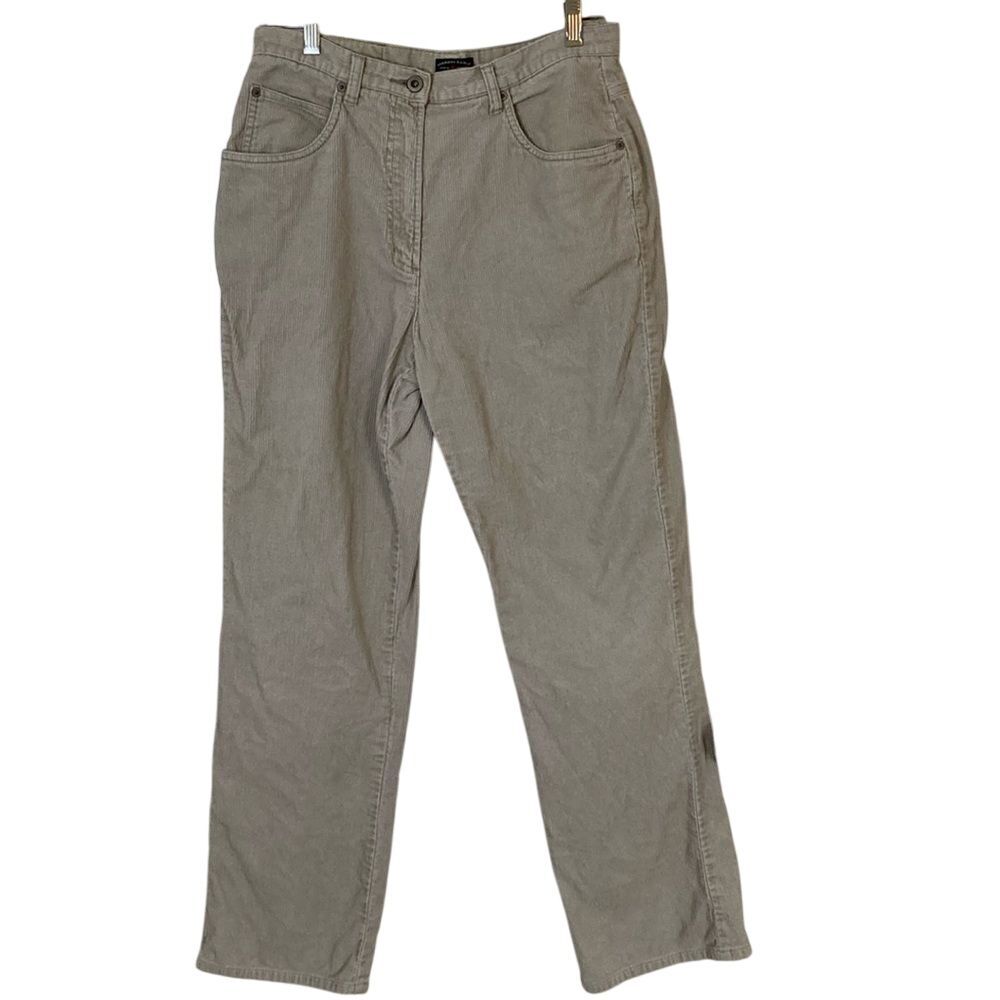 American Eagle Womens High Rise Corduroy Pant Size 10 Light Tan Straight Classic